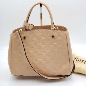 Louis Vuitton Beige Monogram Empreinte Leather Handbag